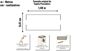 Passadeira Inca algodao 0,47x1,40