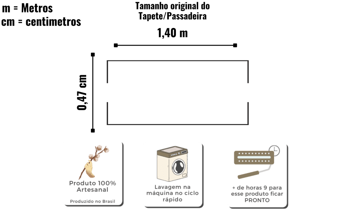 Passadeira Itatiaia de linha 0,47x1,40