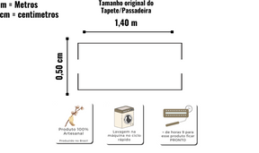 Passadeira Bordado Lines new  0,50x1,40