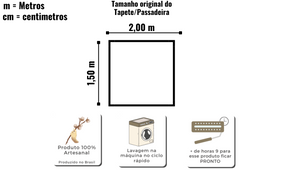 Tapete Algodão Cru Lines 1,50x2,00 - M