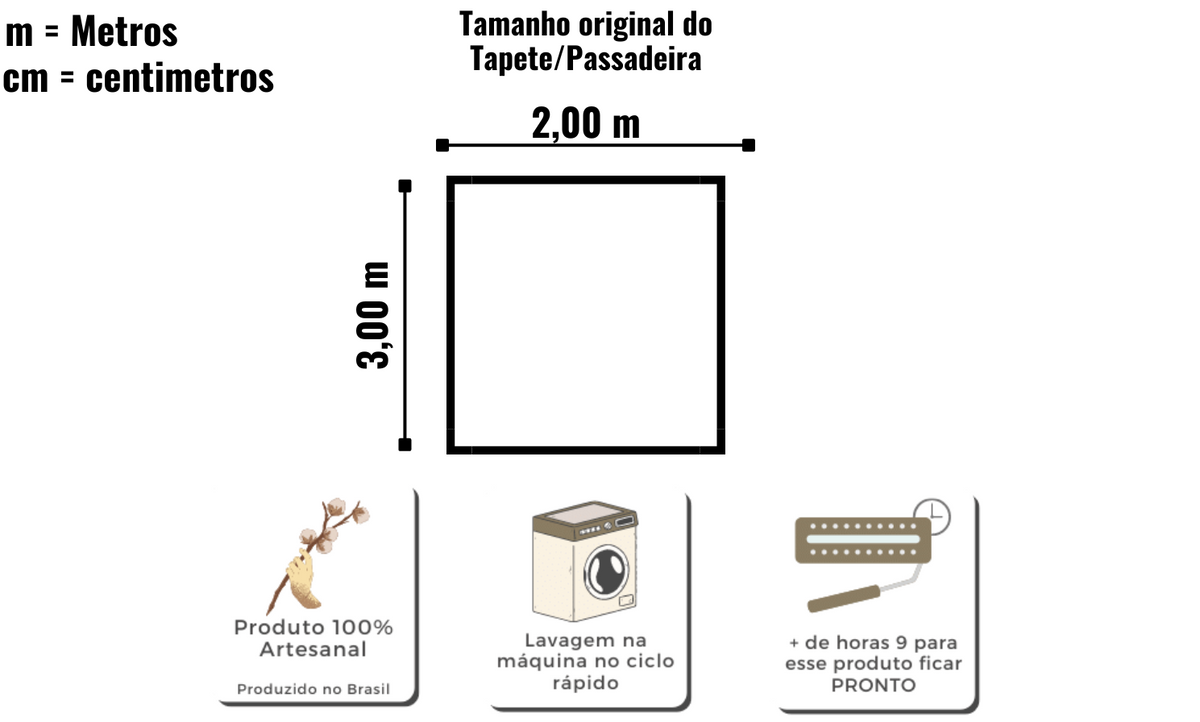 Tapete Boho dupla face GG - 2,00x3,00